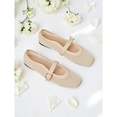 cheap Women&#039;s Flats-Women&#039;s Gold Mesh Mary Jane Flats – Elegant Low Heel Date Shoes with Buckle Strap for Casual Outings and Daily Wear