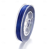 economico kit per la creazione di perline-Cordino elastico in cristallo colorato da 0,5 mm, cordino per infilare perline anti-sfilacciamento per accessori fai da te per gioielli, materiali per perline per braccialetti