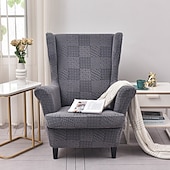 economico Rivestimento sedia wingback-Copertura per poltrona a orecchioni Geometrico Stampato e jacquard Poliestere Copriletto