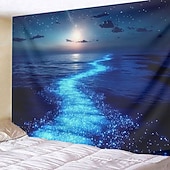 お買い得  オーシャンビーチのタペストリー-風景 海の波 吊るすタペストリー 壁アート 大きなタペストリー 壁画装飾 写真背景 ブランケット カーテン ホーム 寝室 リビングルーム 装飾