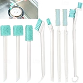 cheap Cleaning Supplies-8pcs Crevice Cleaning Brushes Tool for Household Use Small Cleaning Brush Tight Spaces Tiny Cleaning Brush Mini Parts Humidifier Toaster