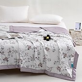 baratos Cobertores de cama-Colcha de verão, Floral / flor Fibra de Liocel Confortável cobertores