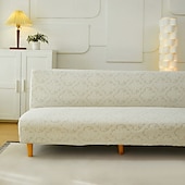 economico Copertura del divano futon-Copridivano letto senza braccioli in tessuto jacquard, copridivano elasticizzato, copridivano elastico per panca