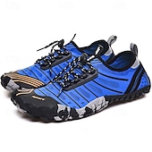 preiswerte Sneaker für Herren-Herren Sneaker Barfußschuhe Upstream-Schuhe Canyoning PU Leder Netz Bequem Rutschfest Atmungsaktiv Schnürung Rot + Grau Blau Grau Sommer Frühling
