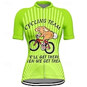 cheap Women&#039;s Jerseys-Women&#039;s Cycling Jersey Graphic Stripes Short Sleeve Bike Tee Tshirt Jersey with 3 Rear Pockets Mountain Bike MTB Quick Dry Anatomic Design Wicking Breathable Sports Pink Blue Orange Clothing Apparel