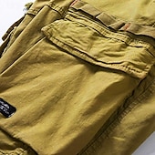 economico Classico-Per uomo Pantaloncini cargo Shorts Pantaloncini Estivi Coulisse Elastico in vita Multi-tasche Semplice Comodità Indossabile Lunghezza al ginocchio All&#039;aperto Sport Quotidiano Moda Casual Nero Cachi