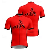 cheap Men&#039;s Jerseys-Men&#039;s Cycling Jersey Short Sleeve Bike Tee Tshirt Jersey with 3 Rear Pockets Mountain Bike MTB Breathable Quick Dry Anatomic Design Wicking Yellow Red Blue Graphic Sports Clothing Apparel