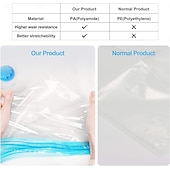 abordables almacenamiento de equipaje y viajes-Bolsas de vacío reutilizables para ropa, edredones, ropa de cama, colchas y abrigos, con cierre de cremallera, para viaje, 10 unidades