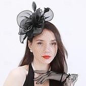 abordables Tocado de Boda-Tocados Plumas Boda Fiesta de Noche Elegante Boda Con Pluma Celada Sombreros