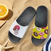 abordables Sandales de Vacances-Sandales à enfiler pour homme, motif flamant rose et motif coloré – style décontracté et amusant pour la plage, la piscine et les vacances d&#039;été