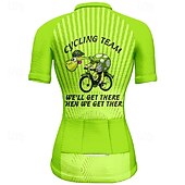 cheap Women&#039;s Jerseys-Women&#039;s Cycling Jersey Graphic Stripes Short Sleeve Bike Tee Tshirt Jersey with 3 Rear Pockets Mountain Bike MTB Quick Dry Anatomic Design Wicking Breathable Sports Pink Blue Orange Clothing Apparel