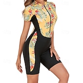 Недорогие Рашгард One Pieces-Жен. Рашгард купальник Передняя молния Спандекс УФ-защита от солнца UPF50+ Быстровысыхающий Длинный рукав Купальники Купальный костюм Серфинг Пляж  Водные виды спорта Лето