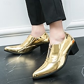preiswerte Formell-glänzend blaue Lackleder-Abendschuhe für Herren mit Reißverschluss - trendige Tanzschuhe für besondere Anlässe