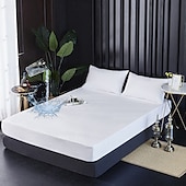 abordables Parures de draps-Protector de matelas imperméable Housse de matelas ajustée Protéger le lit Reine Pleine Roi Housse de lit protectrice douce Draps ajustés respirants confortables Protection à 5 côtés contre les