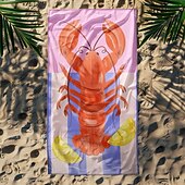 economico set di asciugamani da spiaggia-telo mare stampato, telo mare leggero e anti-sabbia ad asciugatura rapida, ideale per viaggi, piscina e uso all&#039;aperto