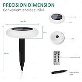 baratos Luzes Subaquáticas-1 pc led solar luzes de chão ao ar livre à prova d&#039;água rgb luz colorida piscina luz terra plug in dupla finalidade split design ip65 à prova d&#039;água pátio jardim gramado caminho piscina fonte paisagem