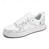 preiswerte Sneaker für Herren-Modische Herren-Sneaker – Retro-inspirierte Muster, Kunstledermaterial, ideal für Freizeitausflüge und Abenteuer in der Stadt