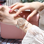 cheap Quartz Watches-Women Quartz Watch Wrist Watch Retro Vintage Rhinestone Wristwatch Luminous Calendar Date Week Waterproof Stainless Steel Watch