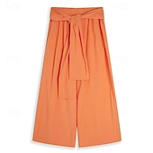 economico Classico-Per uomo Pantaloni di Lino Pantaloni Pantaloni Estivi Pantaloni Larghi Coulisse Elastico in vita Gamba larga Semplice Comodità Traspirante Lunghezza intera Casa Yoga Ferie Moda Stile Classico Bianco