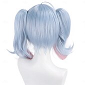 abordables Perruques d&amp;#39;anime-Perruque Synthétique Rabbit hole Droit crépu Ondulation profonde Coupe dégradée Frange Droite Fabriqué à la Machine Perruque 16 pouces A1 Cheveux synthétiques Femmes Classique Confortable Dégradé de