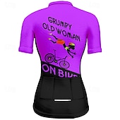 tanie Damskie koszulki-Damskie Koszulka rowerowa Graficzny Litery i cyfry Krótki rękaw Rower Tee Tshirt Dżersej z 3 tylnymi kieszeniami Kolarstwo górskie Szybkie wysychanie Anatomiczny kształt Odprowadzające wilgo