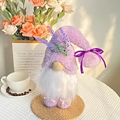 preiswerte Event &amp; Party Supplies-Muttertagswichtel-Deko, lila stehende gesichtslose Wichtelpuppe, Tischfigur für Mama, süßes Weihnachtsregal-Dekor-Geschenk für sie
