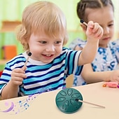 baratos Presentes-Tambor de chuva para jardim externo com protetores de dedos de 3 polegadas e 6 notas, tambor de língua de aço, mini tambor de mão à prova d&#039;água com protetores de dedos, instrumento musical de
