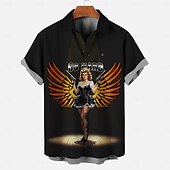levne Topy-Halenka / košile Retro plakát Retro dívka Grafika Pro Pánské Dospělé Plesová maškaráda 3D tisk Dovolená Párty