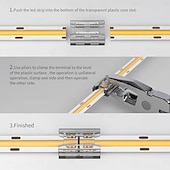 cheap LED Accessories-COB LED Strip Connectors 8mm 10mm 2 Pin COB LED Strip Connectors 10PCS 20PCS I-Shaped L-Shaped Board to Board Corner Connectors Transparent and Gapless LED Tape Light Connectors Suitable for DIY COB
