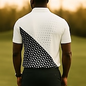 cheap Men&#039;s Golf Polo-Men&#039;s Geometric Golf Sports Polo Shirts Short Sleeve Polo Shirts Collared Shirts Business Casual Outdoor Athleisure Daily Wear 3D Print Summer Blue Purple Green
