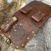 cheap Accessories and More-Retro Vintage Medieval Renaissance Cosplay Costume Belt Pouch Dice Bag Ren Faire Viking Celtic Knight Ranger Men&#039;s Women&#039;s Celtic Viking Halloween Masquerade Performance Stage Renaissance Fair Teen