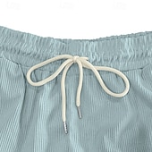 economico Pantaloncini casual-Per uomo Shorts Pantaloncini casual Pantaloncini di velluto a coste Coulisse Elastico in vita Gamba Dritta Semplice Comodità Traspirante Lunghezza al ginocchio Sport all&#039;Aperto Quotidiano Ferie Moda