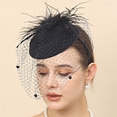 voordelige Bruiloft Zendspoel-Helm Veren Bruiloft Avond Feest Elegant Bruiloft Met Veer Helm Hoofddeksels