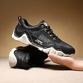preiswerte Outdoor-Sandalen-Braune Mesh-Sport-Sneaker für Herren – leistungsstarke Sportschuhe zum Laufen, Wandern und für die Freizeit