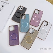 economico Cover per iPhone-telefono Custodia Per Apple AirTag iPhone 16 Pro Max Plus iPhone 15 14 Pro Max Plus iPhone 13 12 Pro Max Copertura Posteriore Custodia ad adsorbimento magnetico Magnetico Supporta la Ricarica