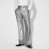 economico Fondi-Retrò Vintage Anni &#039;70 Anni &#039;80 Pantaloni a zampa d&#039;elefante Disco Vernice in lattice lucido Metallico Paillettes Per uomo Halloween Carnevale Parata dell&#039;Orgoglio Mese dell&#039;orgoglio Adulti Pantaloni