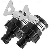 cheap Watering &amp; Irrigation-2pcs Durable Universal Water Faucet Adapter Plastic Hose Fitting Quick Connect Fitting Tap for Car Washing Garden Irrigation