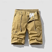 economico Classico-Per uomo Pantaloncini cargo Shorts Pantaloncini Estivi Coulisse Elastico in vita Multi-tasche Semplice Comodità Indossabile Lunghezza al ginocchio All&#039;aperto Sport Quotidiano Moda Casual Nero Blu