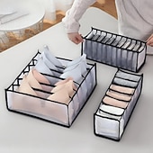 cheap Clothes Drawer Organizers-5 Pcs Underwear Drawer Organizer, Sock Bra Drawer Organizer Divider, Black Foldable Sock Underpants Organizer Drawer Divider, Storage Boxes for Clothes, Stockings, Ties &amp; Bras