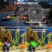 baratos Luzes e lanternas de caminho-Holofotes solares externos, luzes rgb que mudam de cor, holofotes subaquáticos de paisagem 2000mah ip68 à prova d&#039;água, holofotes de paisagem led para aquário, jardim, quintal, piscina, lago, fonte,