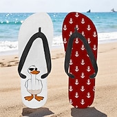 お買い得  グラフィックプリントシューズ-グースデザインとロープ柄のメンズビーチサンダル - ビーチや夏のアクティビティにリラックスしたビーチスタイルを演出します。