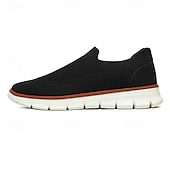 abordables Chaussures sans lacets &amp; mocassins-Baskets en tricot à enfiler pour homme – Chaussures de marche décontractées, légères et respirantes, idéales pour les voyages d&#039;été et le quotidien
