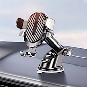 abordables Supports de voiture-Support de téléphone portable ABS pour tableau de bord de voiture - Support pivotant étanche avec ventouse pour clip de navigation multifonction automatique compatible avec les smartphones de taille 4