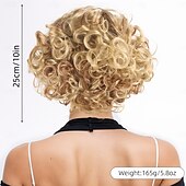 abordables Perruques Synthétiques Sans Bonnet-Perruque Synthétique Bouclé Bob Coupe Carré Coupe Pixie Fabriqué à la Machine Perruque 10 pouces A1 Cheveux synthétiques Femmes Classique Confortable Cheveux Mèches / Balayage Blond