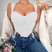 halpa korsetti-Slim Fit Korsetti Lyhyt toppi Bustier Naamiaispuku Naisten Naamiaiset Juhlat Aikuisten Toppi Korsetti