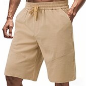 cheap Casual Shorts-Men&#039;s Shorts Summer Shorts Beach Shorts Casual Shorts Pocket Drawstring Elastic Waist Plain Comfort Breathable Short Outdoor Vacation Sport Casual Black White