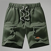 economico Classico-Per uomo Pantaloncini cargo Shorts Pantaloncini Estivi Tasca con cerniera Multi-tasche Semplice Comodità Indossabile Lunghezza al ginocchio All&#039;aperto Sport Quotidiano Moda Casual Nero Verde militare