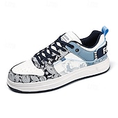 preiswerte Sneaker für Herren-Modische Herren-Sneaker – Retro-inspirierte Muster, Kunstledermaterial, ideal für Freizeitausflüge und Abenteuer in der Stadt
