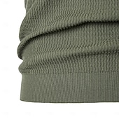 preiswerte Klassisches Poloshirt für Herren-Herren Polo Strick-Polopullover Geschäft Lässig V Ausschnitt Kurzarm Formell Linien / Wellen Neuheit Sommer Ganzjahres Schwarz Weiß Armeegrün Beige Kaffee Polo