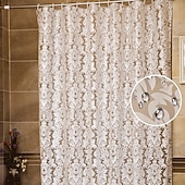 economico Tende doccia-Tenda da Doccia Impermeabile e Antimuffa Spessita PEVA 180cm*180cm(70&quot;*70&quot;) Stampa a Strisce per Bagno Toilette